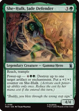 She-Hulk, Jade Defender (MSH-188) - Marvel Super Heroes | Grognard Games