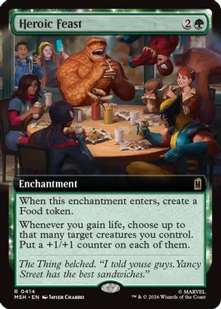 Heroic Feast (Extended Art) (MSH-414) - Marvel Super Heroes Foil | Grognard Games