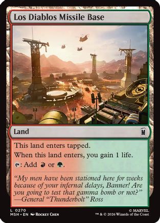 Los Diablos Missile Base (MSH-270) - Marvel Super Heroes Foil | Grognard Games