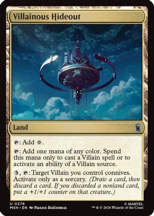 Villainous Hideout (MSH-276) - Marvel Super Heroes Foil | Grognard Games