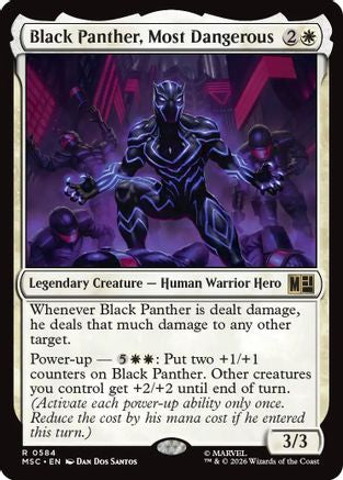 Black Panther, Most Dangerous (MSC-584) - Commander: Marvel Super Heroes Foil | Grognard Games