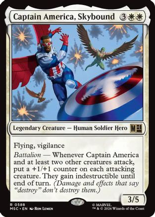 Captain America, Skybound (MSC-588) - Commander: Marvel Super Heroes Foil | Grognard Games