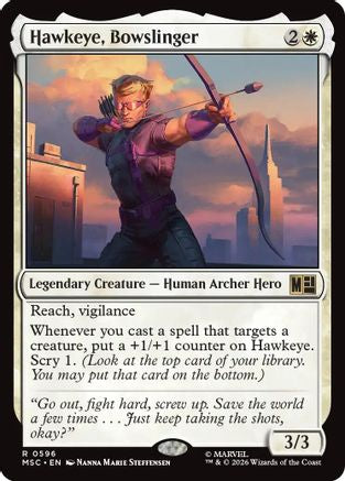 Hawkeye, Bowslinger (MSC-596) - Commander: Marvel Super Heroes Foil | Grognard Games