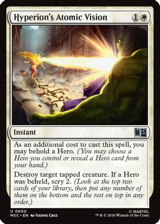 Hyperion's Atomic Vision (MSC-600) - Commander: Marvel Super Heroes Foil | Grognard Games