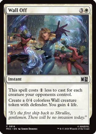 Wall Off (MSC-614) - Commander: Marvel Super Heroes Foil | Grognard Games