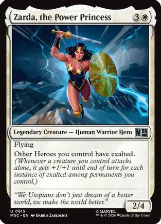 Zarda, the Power Princess (MSC-615) - Commander: Marvel Super Heroes Foil | Grognard Games