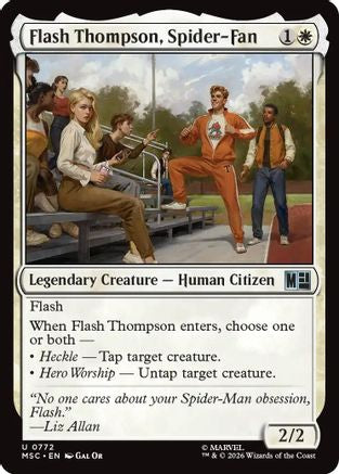 Flash Thompson, Spider-Fan (MSC-772) - Commander: Marvel Super Heroes Foil | Grognard Games