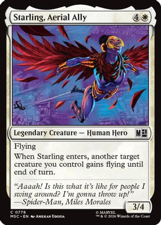 Starling, Aerial Ally (MSC-778) - Commander: Marvel Super Heroes Foil | Grognard Games