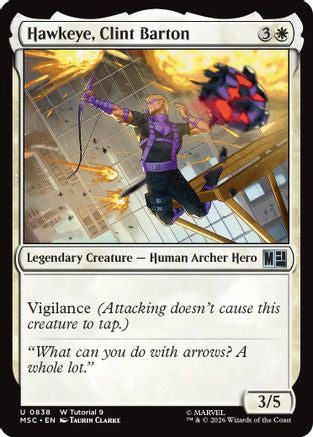 Hawkeye, Clint Barton (0838) (MSC-838) - Commander: Marvel Super Heroes | Grognard Games
