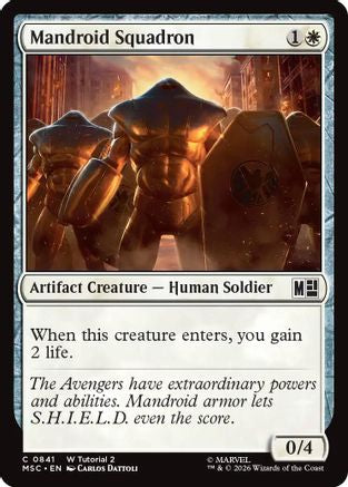 Mandroid Squadron (0841) (MSC-841) - Commander: Marvel Super Heroes | Grognard Games