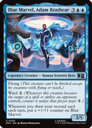 Blue Marvel, Adam Brashear (MSC-530) - Commander: Marvel Super Heroes Foil | Grognard Games