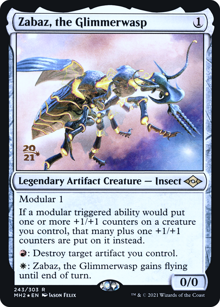 Zabaz, the Glimmerwasp [Modern Horizons 2 Prerelease Promos] | Grognard Games