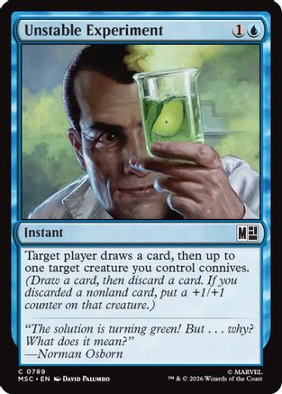 Unstable Experiment (MSC-789) - Commander: Marvel Super Heroes Foil | Grognard Games