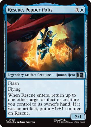 Rescue, Pepper Potts (Surge Foil) (MSC-882) - Commander: Marvel Super Heroes Foil | Grognard Games