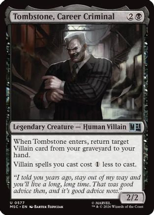 Tombstone, Career Criminal (0577) (MSC-577) - Commander: Marvel Super Heroes Foil | Grognard Games