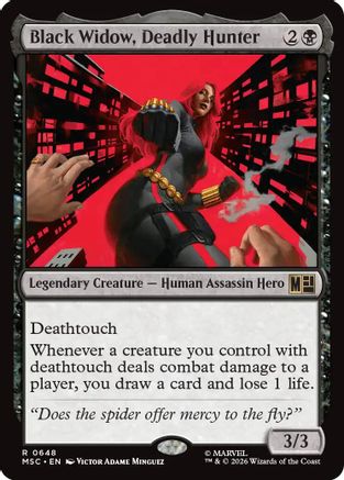 Black Widow, Deadly Hunter (MSC-648) - Commander: Marvel Super Heroes Foil | Grognard Games