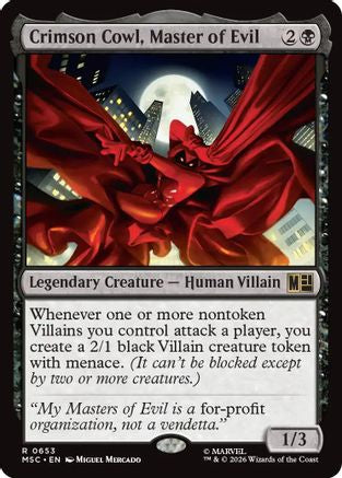 Crimson Cowl, Master of Evil (MSC-653) - Commander: Marvel Super Heroes | Grognard Games