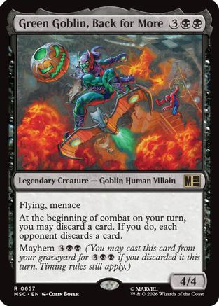 Green Goblin, Back for More (MSC-657) - Commander: Marvel Super Heroes Foil | Grognard Games