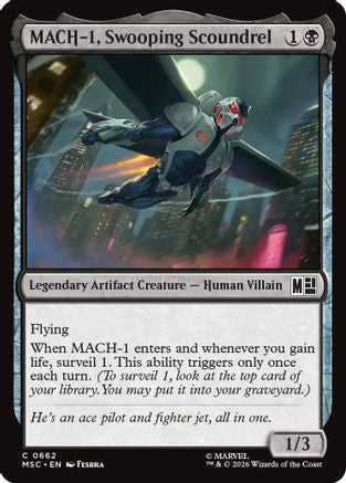 MACH-1, Swooping Scoundrel (MSC-662) - Commander: Marvel Super Heroes Foil | Grognard Games