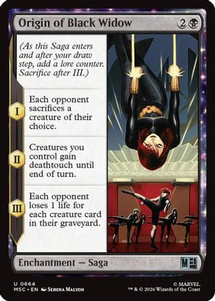 Origin of Black Widow (MSC-664) - Commander: Marvel Super Heroes Foil | Grognard Games