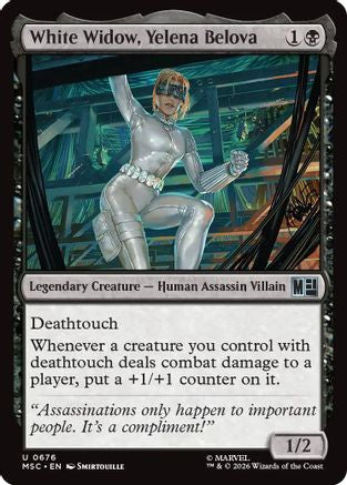 White Widow, Yelena Belova (MSC-676) - Commander: Marvel Super Heroes Foil | Grognard Games