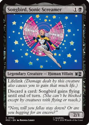 Songbird, Sonic Screamer (MSC-762) - Commander: Marvel Super Heroes | Grognard Games
