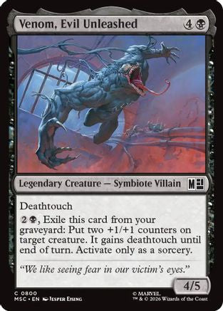 Venom, Evil Unleashed (MSC-800) - Commander: Marvel Super Heroes Foil | Grognard Games