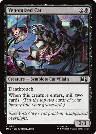 Venomized Cat (MSC-801) - Commander: Marvel Super Heroes Foil | Grognard Games