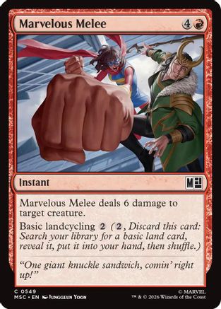 Marvelous Melee (MSC-549) - Commander: Marvel Super Heroes Foil | Grognard Games