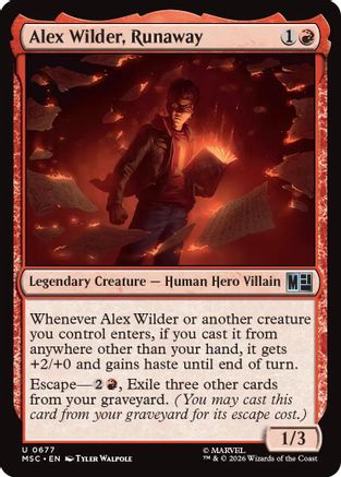 Alex Wilder, Runaway (MSC-677) - Commander: Marvel Super Heroes Foil | Grognard Games