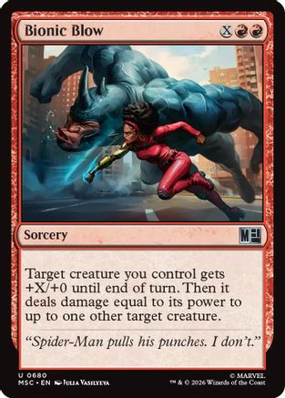 Bionic Blow (MSC-680) - Commander: Marvel Super Heroes Foil | Grognard Games