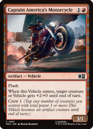 Captain America's Motorcycle (MSC-681) - Commander: Marvel Super Heroes | Grognard Games