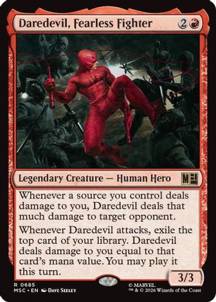 Daredevil, Fearless Fighter (MSC-685) - Commander: Marvel Super Heroes Foil | Grognard Games