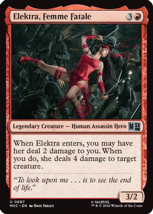 Elektra, Femme Fatale (MSC-687) - Commander: Marvel Super Heroes | Grognard Games