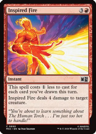 Inspired Fire (MSC-690) - Commander: Marvel Super Heroes Foil | Grognard Games