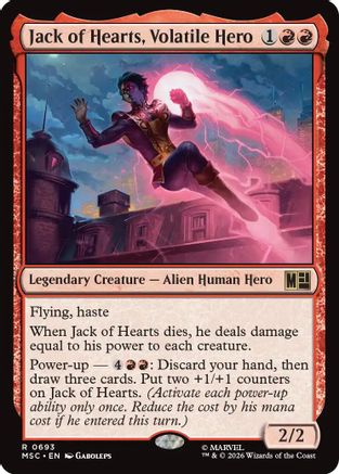 Jack of Hearts, Volatile Hero (MSC-693) - Commander: Marvel Super Heroes | Grognard Games