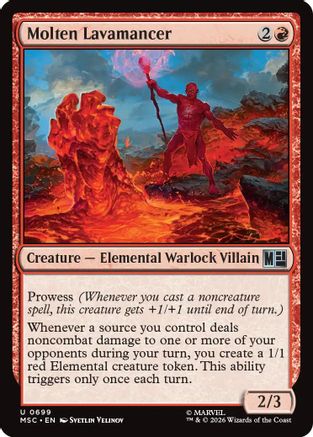 Molten Lavamancer (MSC-699) - Commander: Marvel Super Heroes | Grognard Games