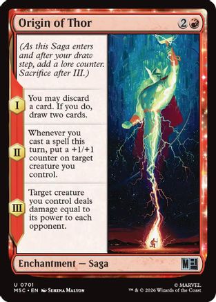 Origin of Thor (MSC-701) - Commander: Marvel Super Heroes Foil | Grognard Games