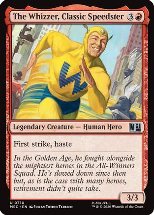 The Whizzer, Classic Speedster (MSC-710) - Commander: Marvel Super Heroes | Grognard Games