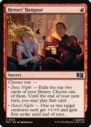 Heroes' Hangout (MSC-804) - Commander: Marvel Super Heroes Foil | Grognard Games