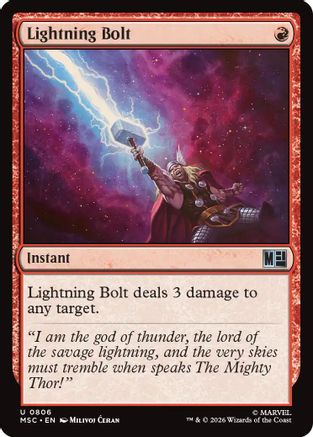Lightning Bolt (MSC-806) - Commander: Marvel Super Heroes | Grognard Games