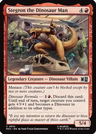 Stegron the Dinosaur Man (MSC-810) - Commander: Marvel Super Heroes Foil | Grognard Games