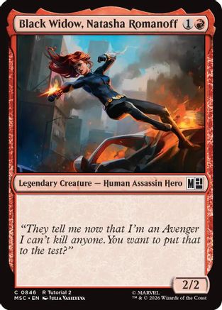 Black Widow, Natasha Romanoff (0846) (MSC-846) - Commander: Marvel Super Heroes | Grognard Games