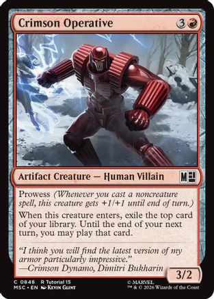 Crimson Operative (MSC-848) - Commander: Marvel Super Heroes | Grognard Games