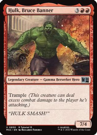 Hulk, Bruce Banner (0850) (MSC-850) - Commander: Marvel Super Heroes | Grognard Games