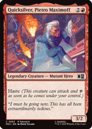 Quicksilver, Pietro Maximoff (0853) (MSC-853) - Commander: Marvel Super Heroes | Grognard Games