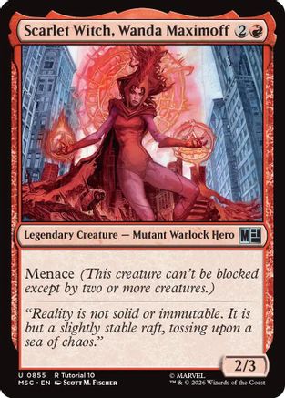 Scarlet Witch, Wanda Maximoff (0855) (MSC-855) - Commander: Marvel Super Heroes | Grognard Games