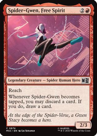 Spider-Gwen, Free Spirit (MSC-874) - Commander: Marvel Super Heroes Foil | Grognard Games