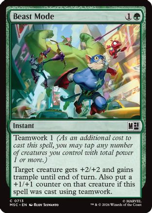 Beast Mode (MSC-713) - Commander: Marvel Super Heroes Foil | Grognard Games