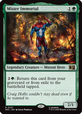 Mister Immortal (MSC-727) - Commander: Marvel Super Heroes | Grognard Games